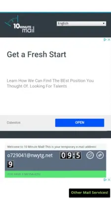10 Minute Mail android App screenshot 0